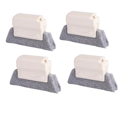 Creative Window Groove Cleaning Gap Brush Slot Cleaner in beige, light grey, and blue