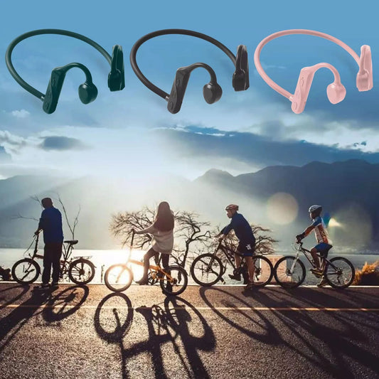 Wireless Sports Headphones with Mic in Pink, Black, and Green options