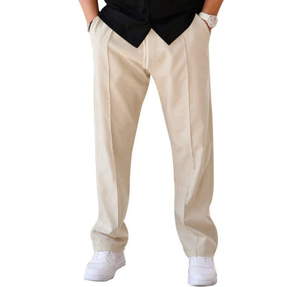 Comfortable drawstring waist casual pants for men in various colors and sizes