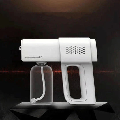 Premium disinfectant mist sprayer with nano-atomisation technology, ideal for home and car cleaning and sanitisation