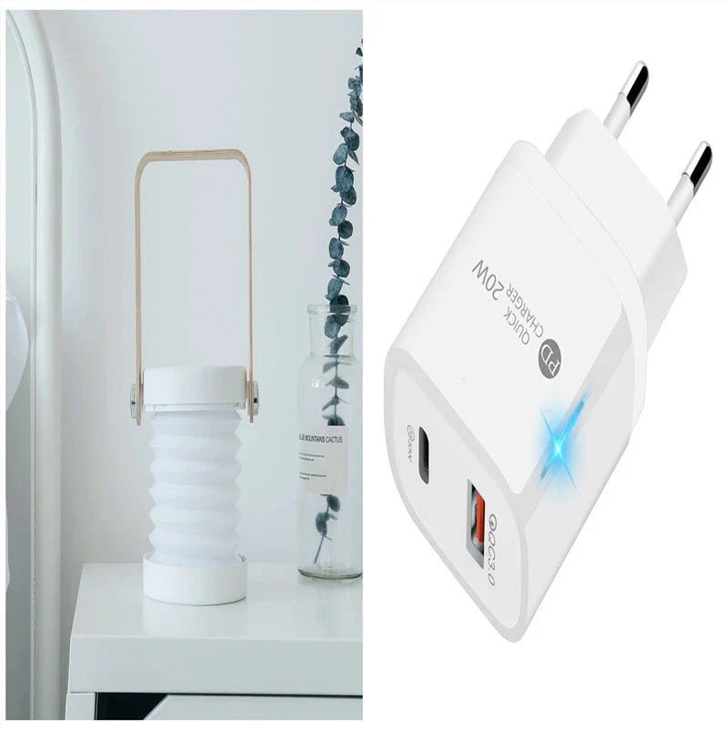 Elegant foldable LED lamp with touch-controlled dimming, rechargeable battery, and modern design for home decor