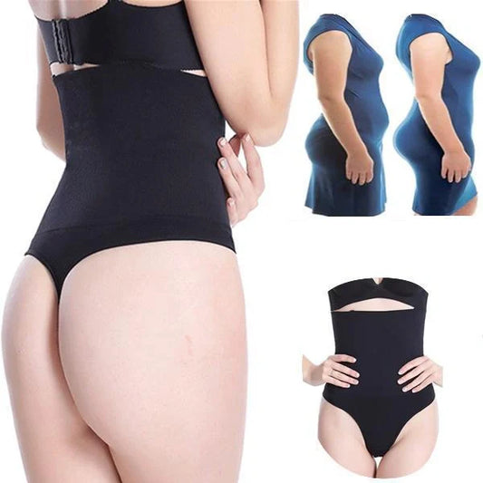 High Waist Tummy Control Thong with 2-Layer Midsection Design for women