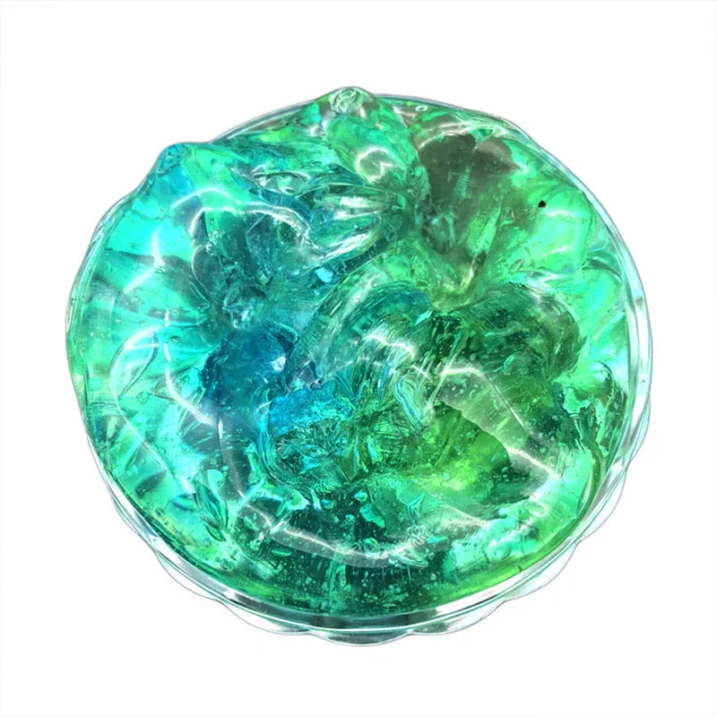 Vibrant Gradient Multicolor Crystal Slime for creative play and stress relief