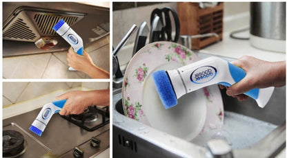 Premium electric cleaning brush with waterproof design, multiple brush heads, and rechargeable battery for effortless cleaning of tiles, appliances, and more