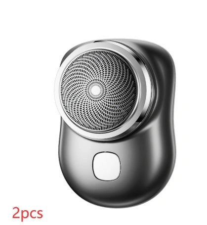 Mini Portable USB Rechargeable Electric Shaver for Men in black, blue, green, and silver
