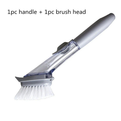 2-in-1 Cleaning Brush with Removable Head for Efficient Kitchen Cleaning