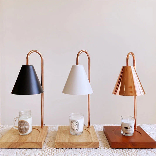 Elegant aromatherapy lamp with a curvy, semi-matte stem design for soothing scents and soft lighting