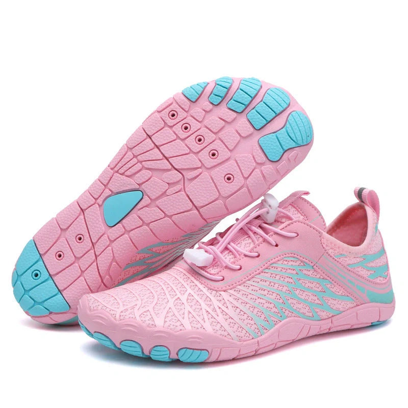 Smmer Water Shoes with non-slip rubber sole and mesh upper in various colours