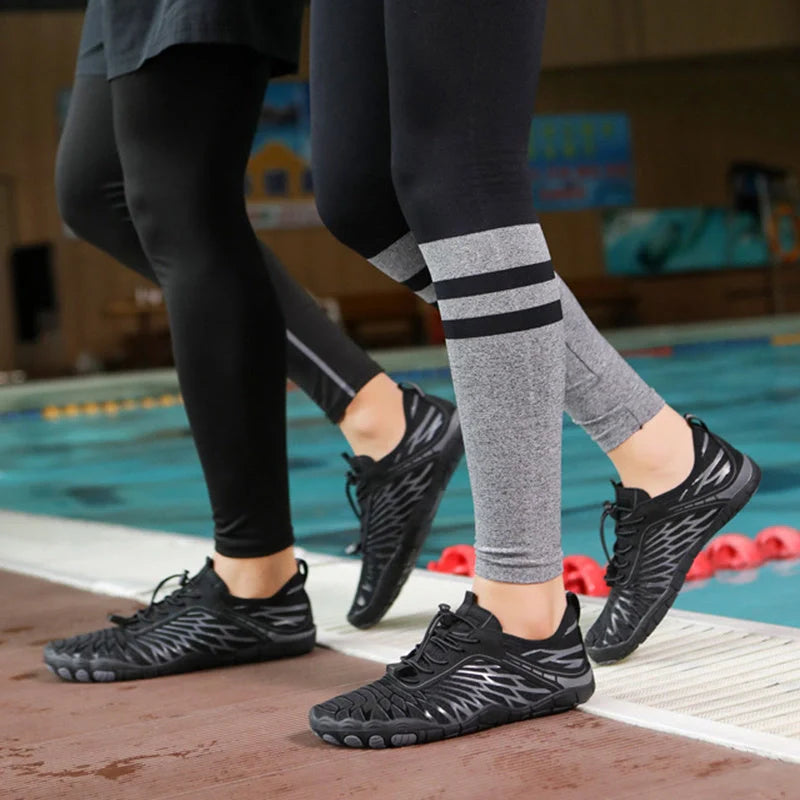 Smmer Water Shoes with non-slip rubber sole and mesh upper in various colours