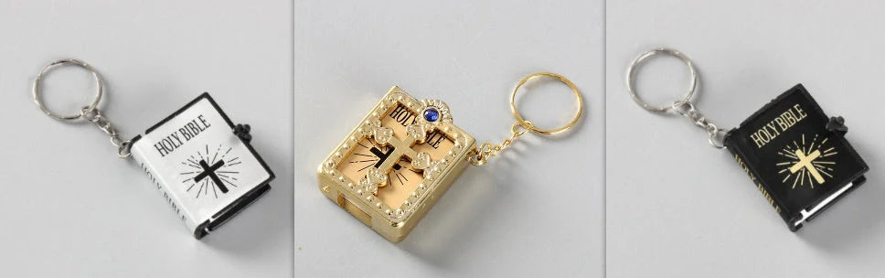 Mini Holy Bible Keychain with cross - a faith-inspired accessory for daily prayers