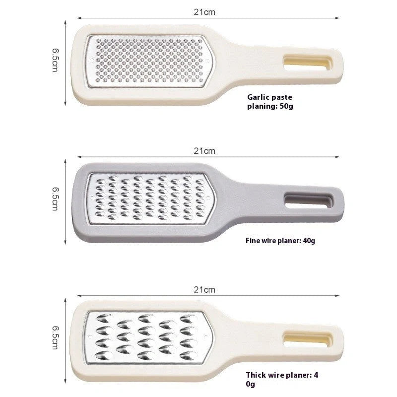 3-in-1 stainless steel kitchen grater with non-slip handle