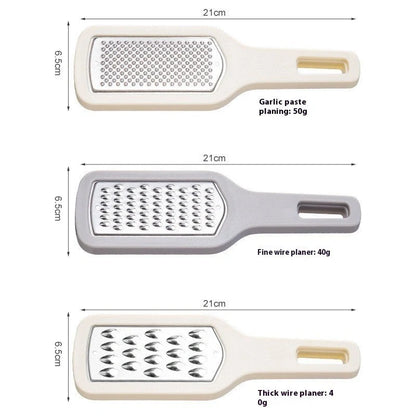 3-in-1 stainless steel kitchen grater with non-slip handle