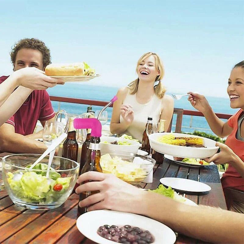 Slick Sipping Straw - Premium Stainless Steel and Plastic Party Accessory for Smooth, Fast-Flowing Beverage Enjoyment