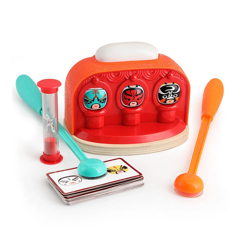 Kids playing with face-changing find picture game, enhancing logical thinking and concentration