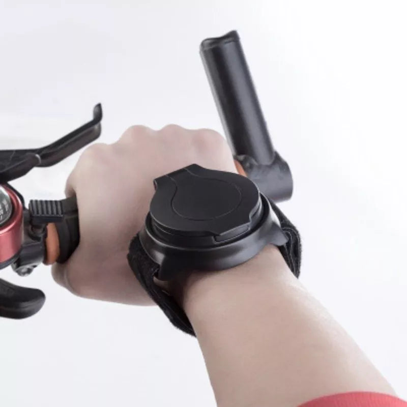 Wrist riding rear view mirror with 360° rotation and anti-slip mat for cyclists