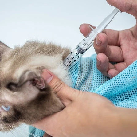 Adjustable polyester cat grooming bag for washing and nail trimming