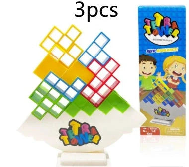 Balance Stacking Board Games for kids and adults, educational toy with plastic blocks