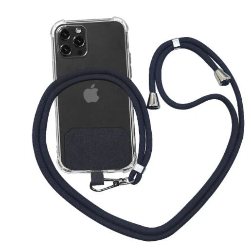 Universal crossbody phone lanyard in various colours with metal buckle