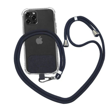 Universal crossbody phone lanyard in various colours with metal buckle