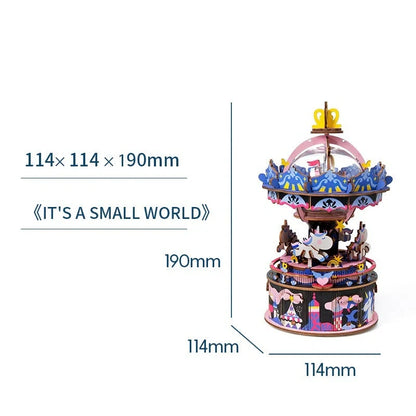 DIY 3D Kitty Ballet Wooden Puzzle and Music Box Toy, ready for assembly