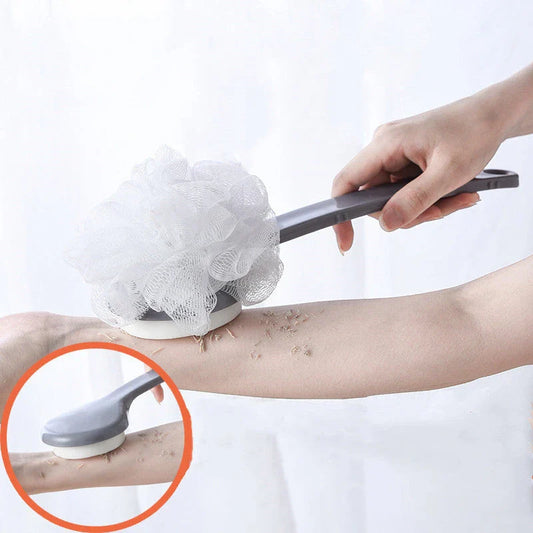 Deluxe Exfoliating Bath Brush with Extended Handle for Full-Body Cleansing and Massage
