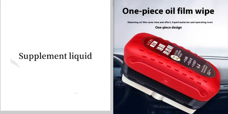 Automotive oil film cleaning brush with hydrophobic effect for windshields and glass surfaces