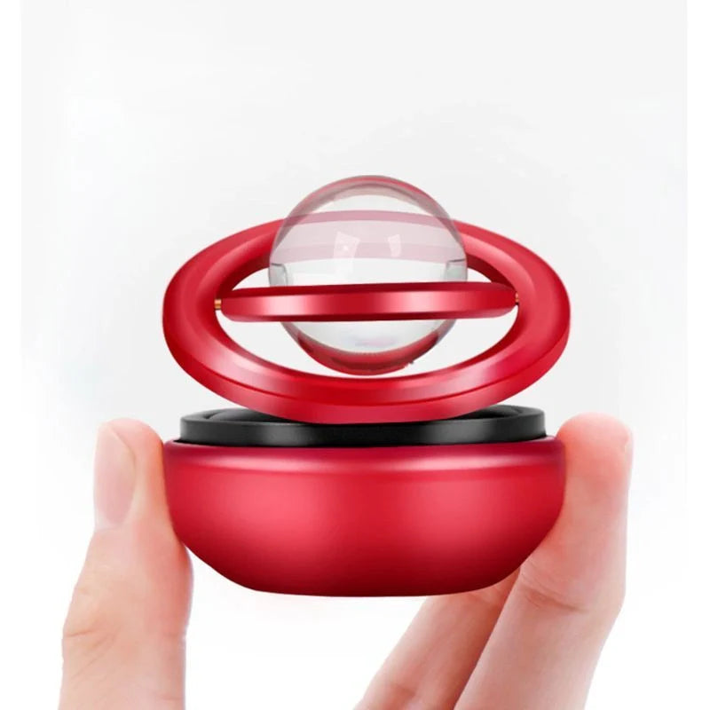 Solar Interstellar Double-ring Rotating Car Aromatherapy Diffuser in various colours