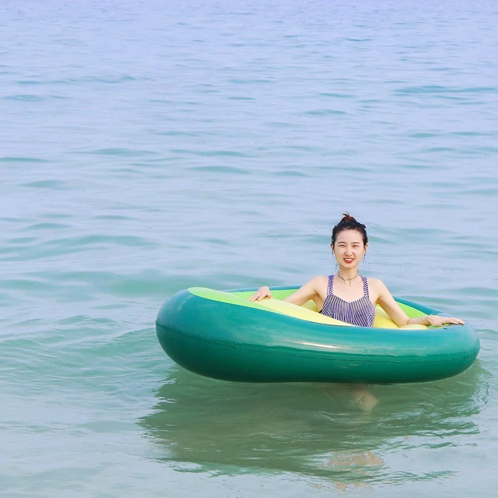 Inflatable Giant Avocado Pool Float for swimming and party fun