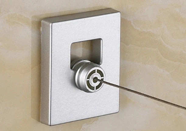 4.2m retractable stainless steel clothesline for indoor and outdoor laundry drying