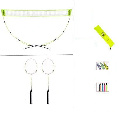 Professional portable foldable badminton net with carbon fiber frame in fluorescent green