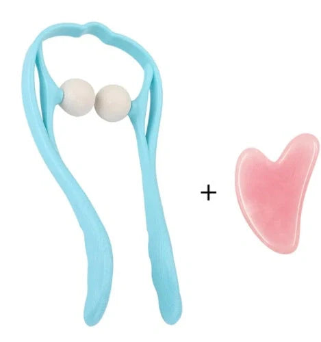 Pressure Point Therapy Neck Massager in pink, blue, and green for neck and shoulder relief