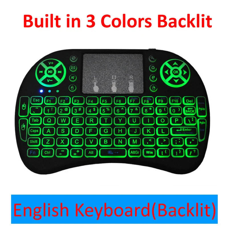 Sleek wireless mini keyboard with touchpad, versatile connectivity for smart TVs, PCs, and more