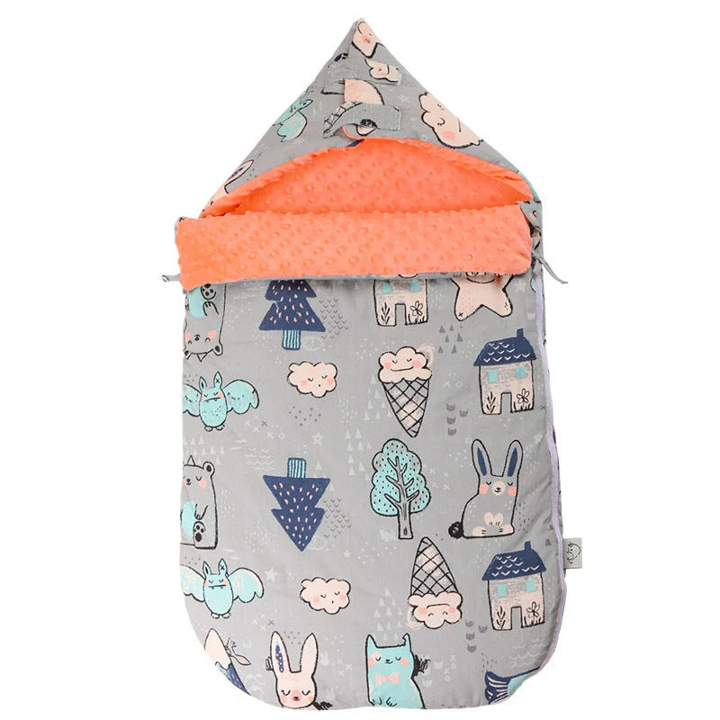 Newborn baby blanket with warm fleece and stroller cover, 80x46cm