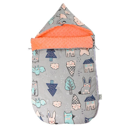 Newborn baby blanket with warm fleece and stroller cover, 80x46cm