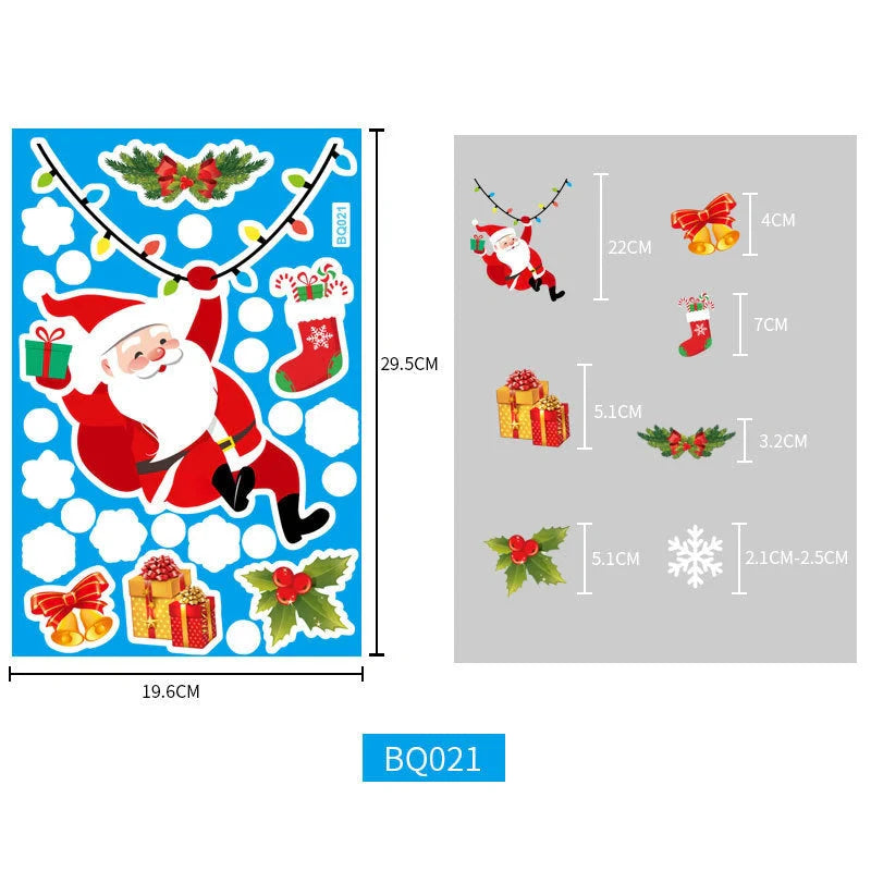 Festive LED string lights with Santa Claus and snowflakes for holiday decor