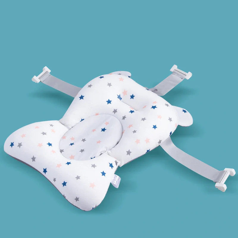 Foldable baby bath seat support mat with anti-slip design in various colours
