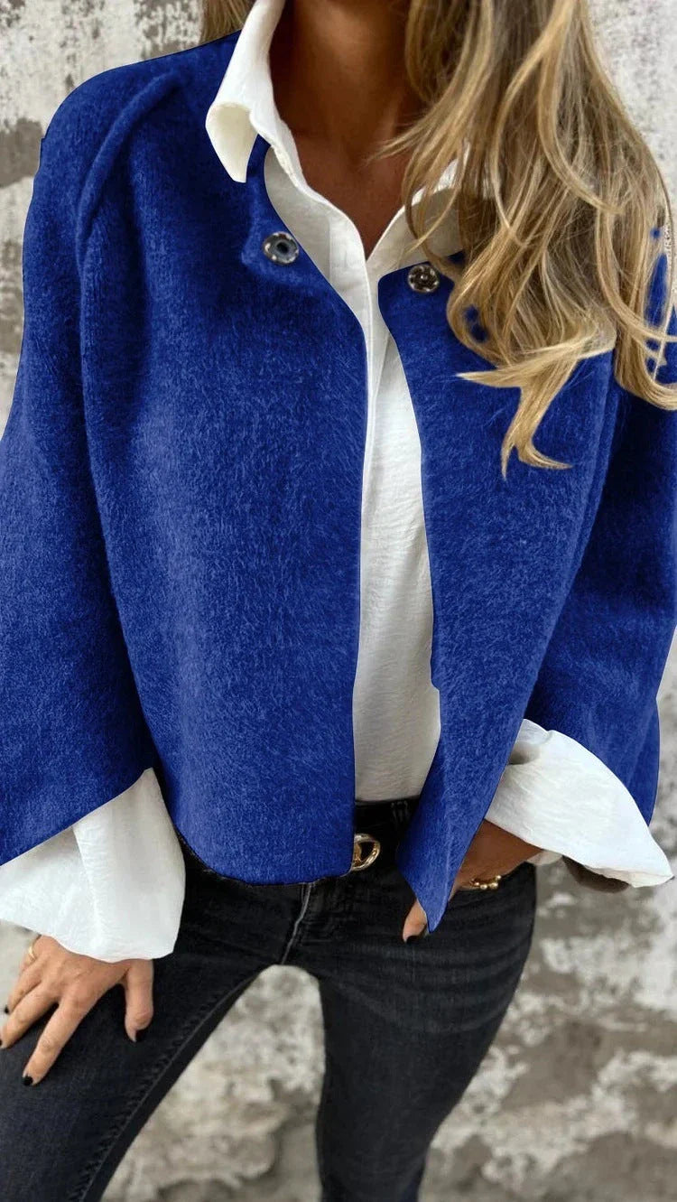 A stylish and comfortable batwing sleeve cardigan made with luxurious imitation cashmere fabric, available in a variety of colors.
