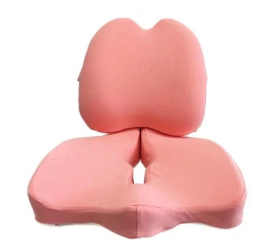 Memory foam seat cushion with lumbar support set in various colours