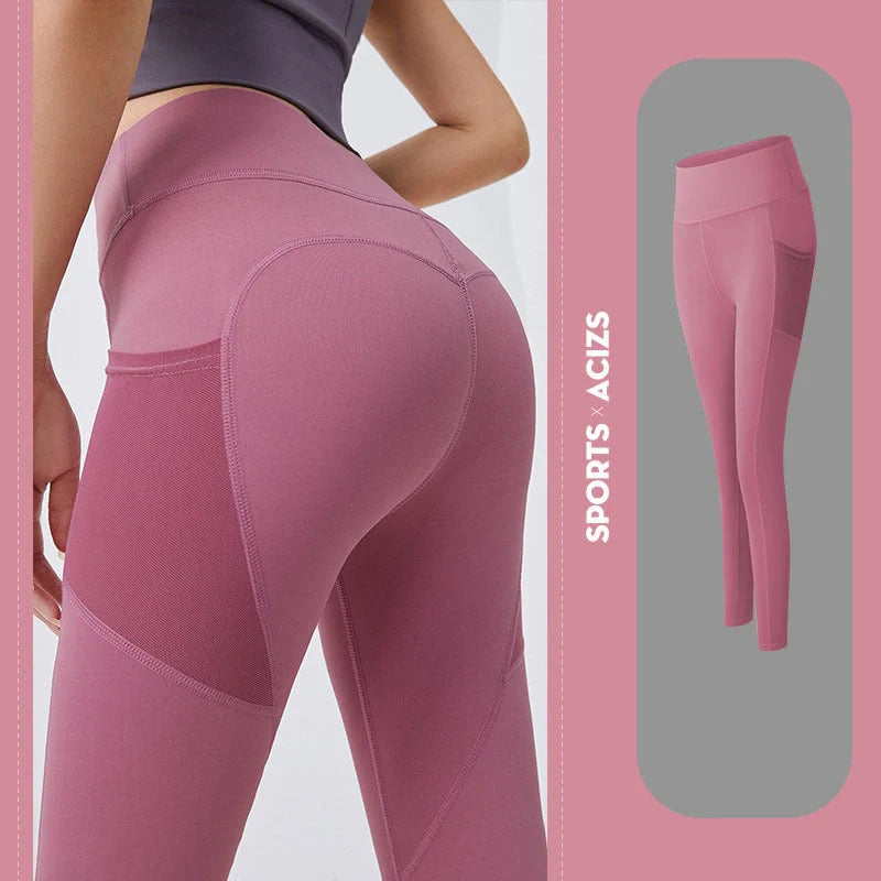 Women's yoga pants with pocket for gym and fitness in various colours