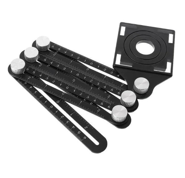 Aluminum alloy six-folding multi-angle measuring ruler for precise tile and lumber layouts