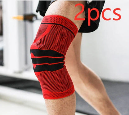 Protective Sports Knee Sleeves for Running and Fitness made of durable nylon material with adjustable strap for customized fit