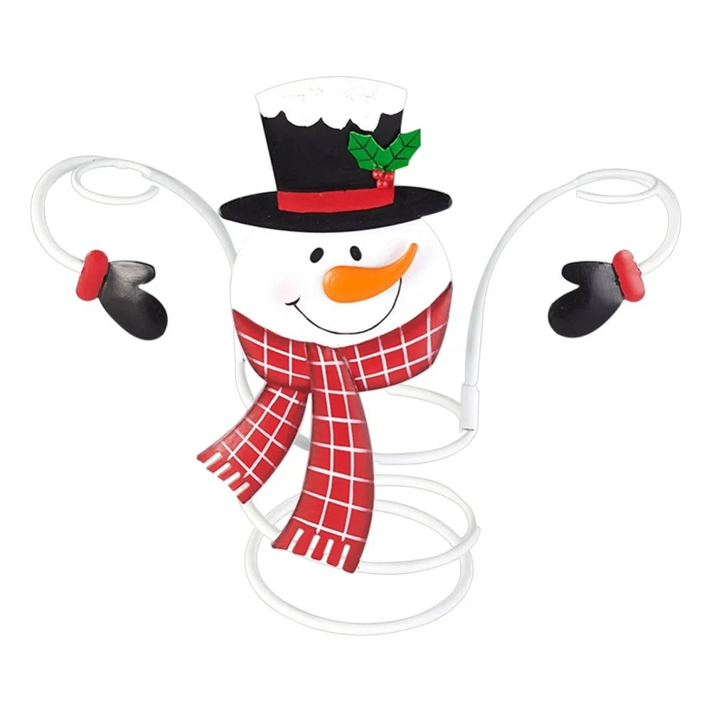 Christmas wine glass holder with festive face and removable arms, 11x11x23cm