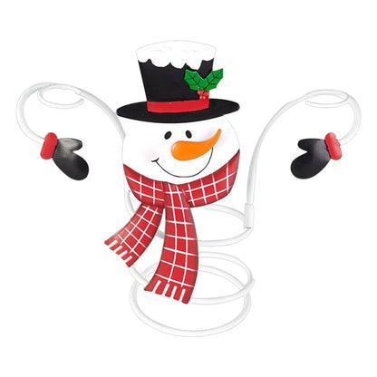 Christmas wine glass holder with festive face and removable arms, 11x11x23cm
