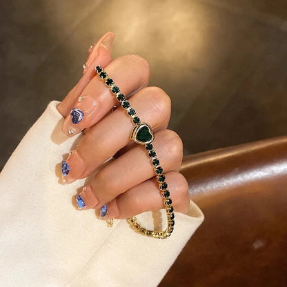 Elegant zircon geometric bracelet with South Korean fashion design