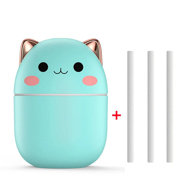 USB Car Aromatherapy Humidifier with soothing ambient light, perfect for relaxing drives