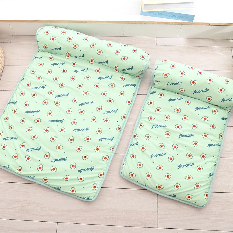 Summer Ice Silk Cool Pet Pad in various colours and sizes for pet cooling