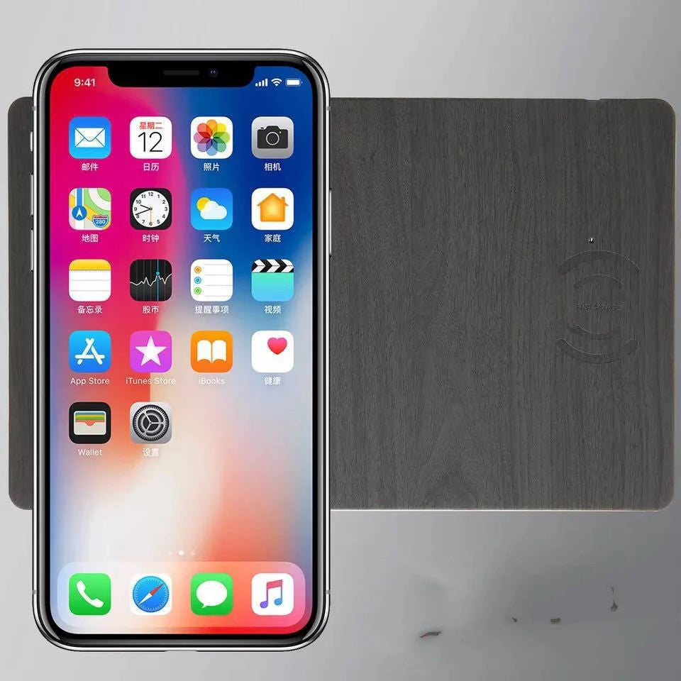 Qi Wireless Charging Mouse Pad with PU Leather Surface for comfortable and efficient charging