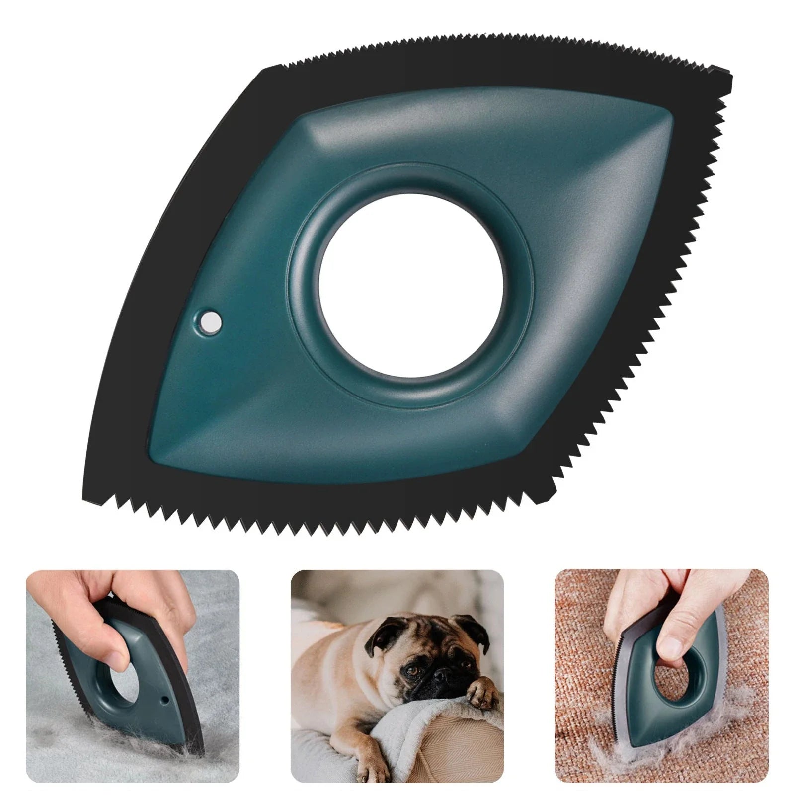 Versatile pet hair remover tool with adjustable cleaning modes for effective removal of cat and dog fur from cars, carpets, upholstery and more