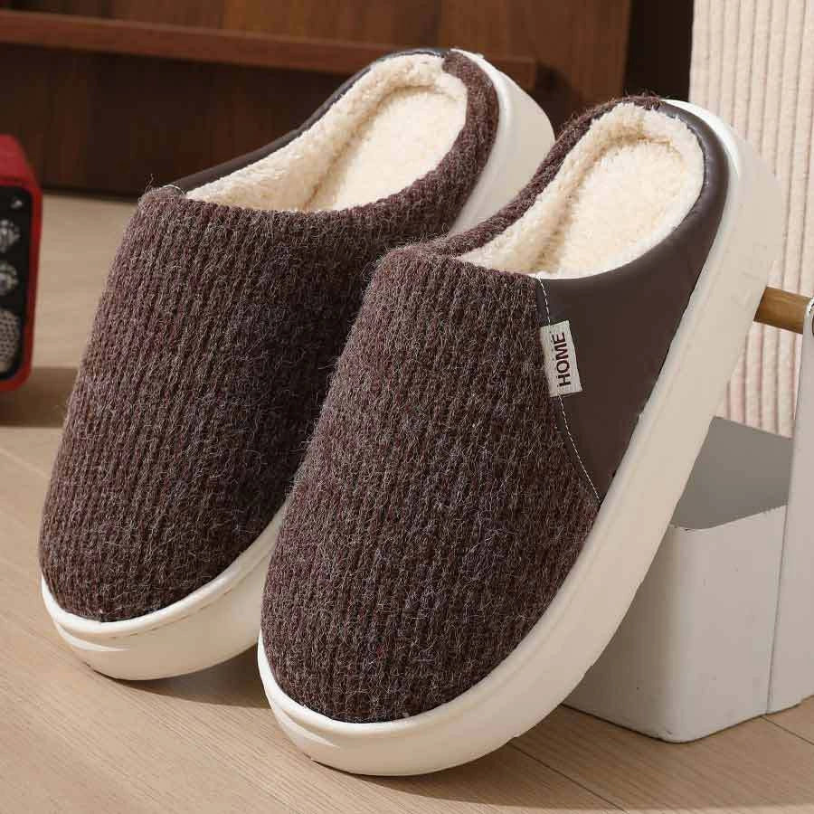 Cosy Plush Bedroom Slippers with Thick Non-Slip Sole for Men and Women