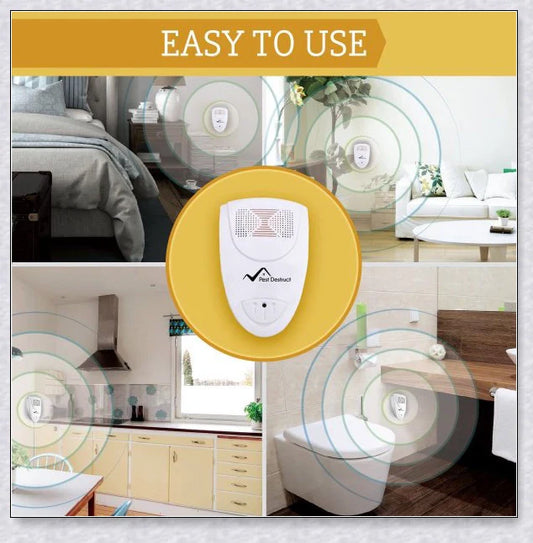 Ultrasonic Bat Repellent - Eliminate pests from your home with this eco-friendly, pet-safe device